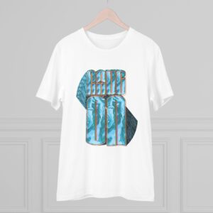 Rave On Marble Blue Organic T-shirt - Unisex - Image 2